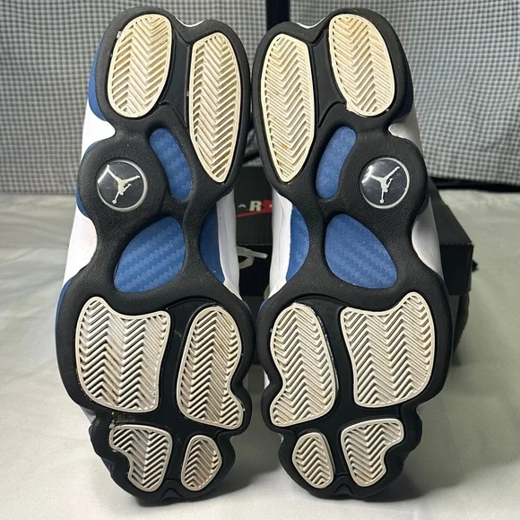 Jordan  White and Blue Sneakers - Picture 5 of 6